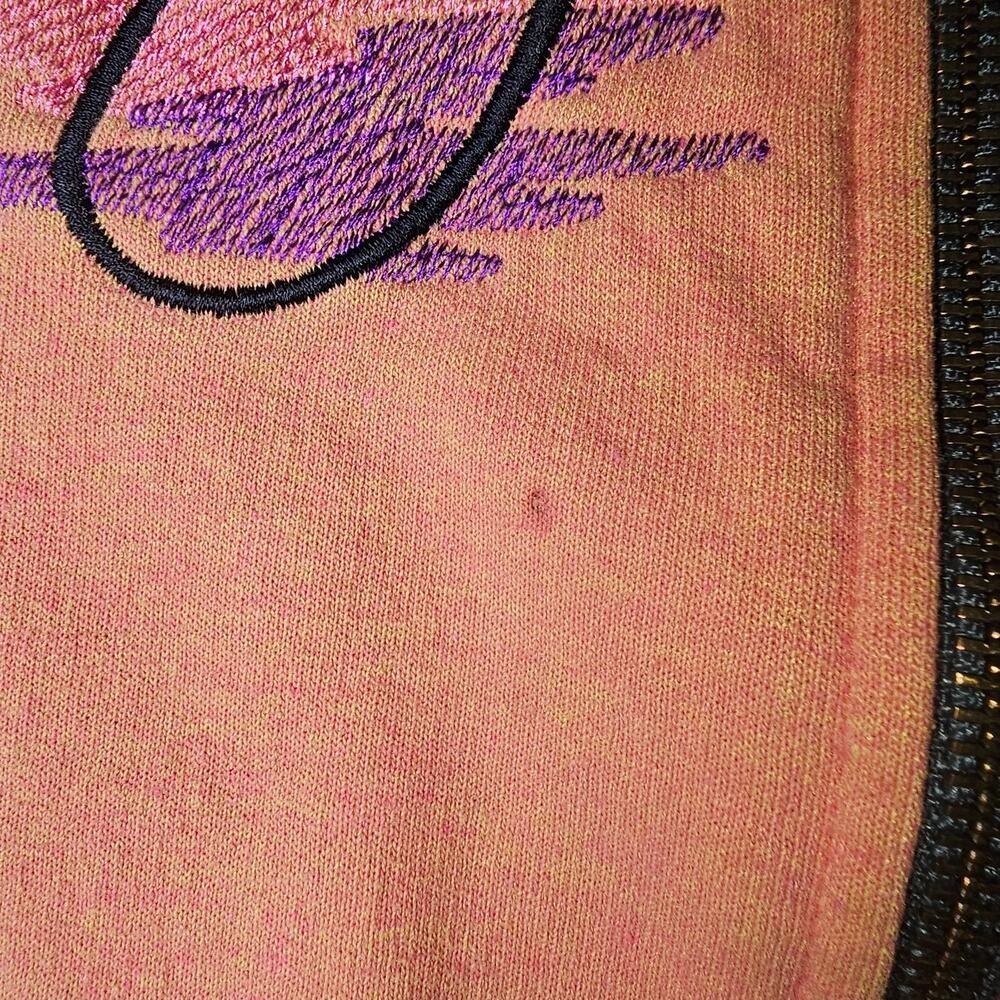 Arizona Zip Up Hoodie Sweatshirt Sweater Peach Embroidered Sunset Cactus 2X - Picture 9 of 10